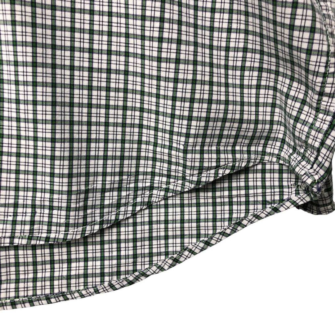 Eddie Bauer Long Sleeve Button-Down Check Shirt, Men's Size L cotton white type Vintage Second Hand