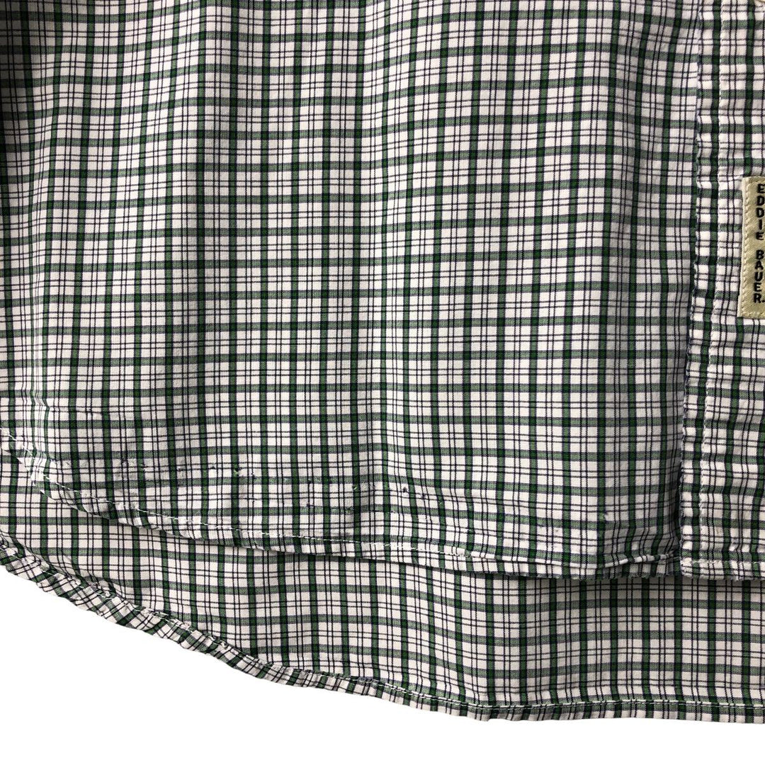 Eddie Bauer Long Sleeve Button-Down Check Shirt, Men's Size L cotton white type Vintage Second Hand