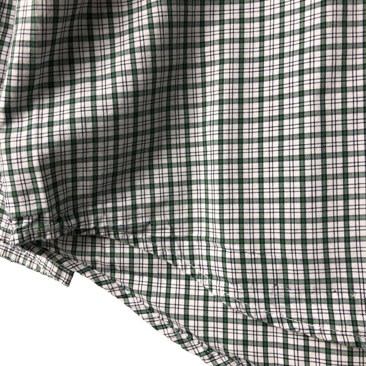 Eddie Bauer Long Sleeve Button-Down Check Shirt, Men's Size L cotton white type Vintage Second Hand