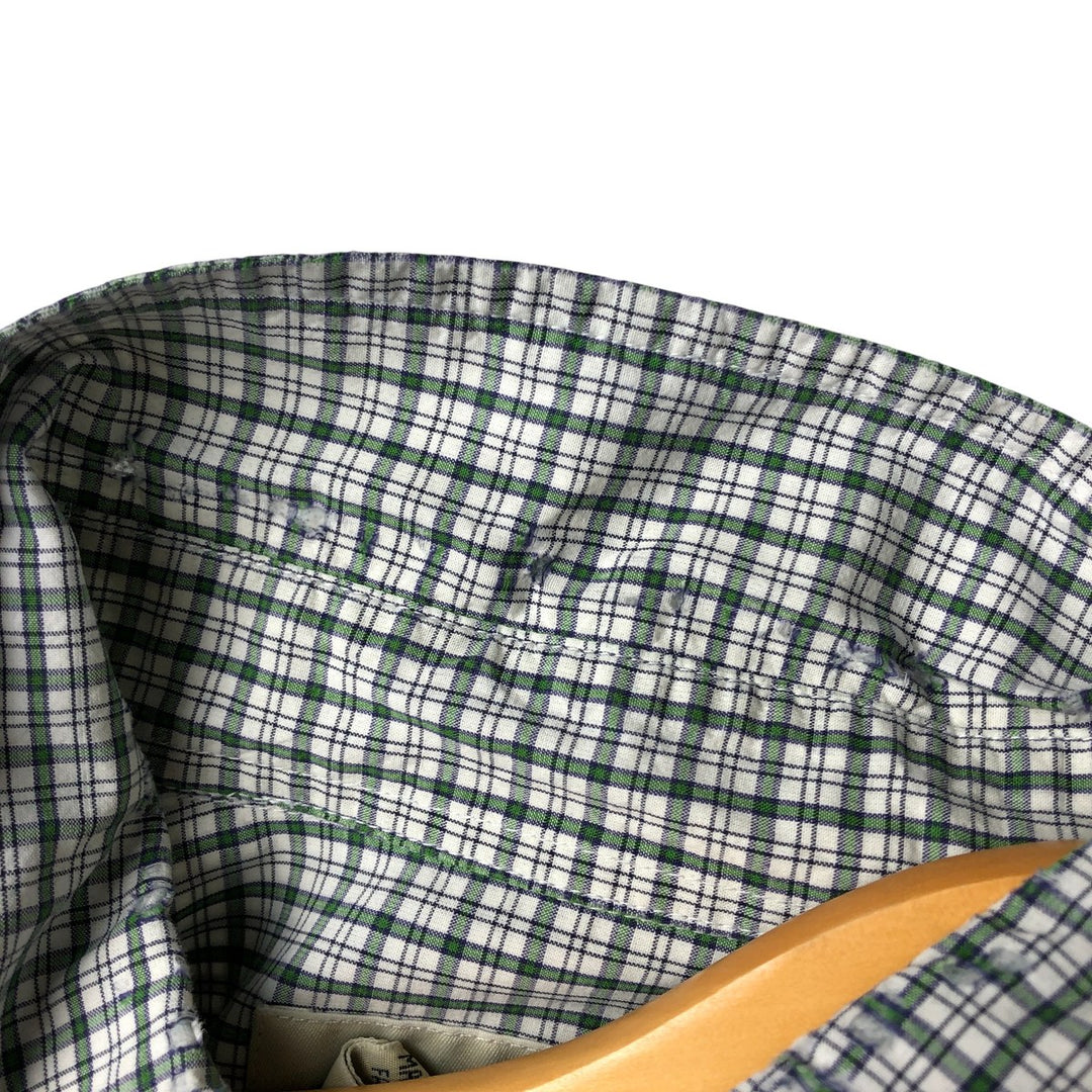 Eddie Bauer Long Sleeve Button-Down Check Shirt, Men's Size L cotton white type Vintage Second Hand