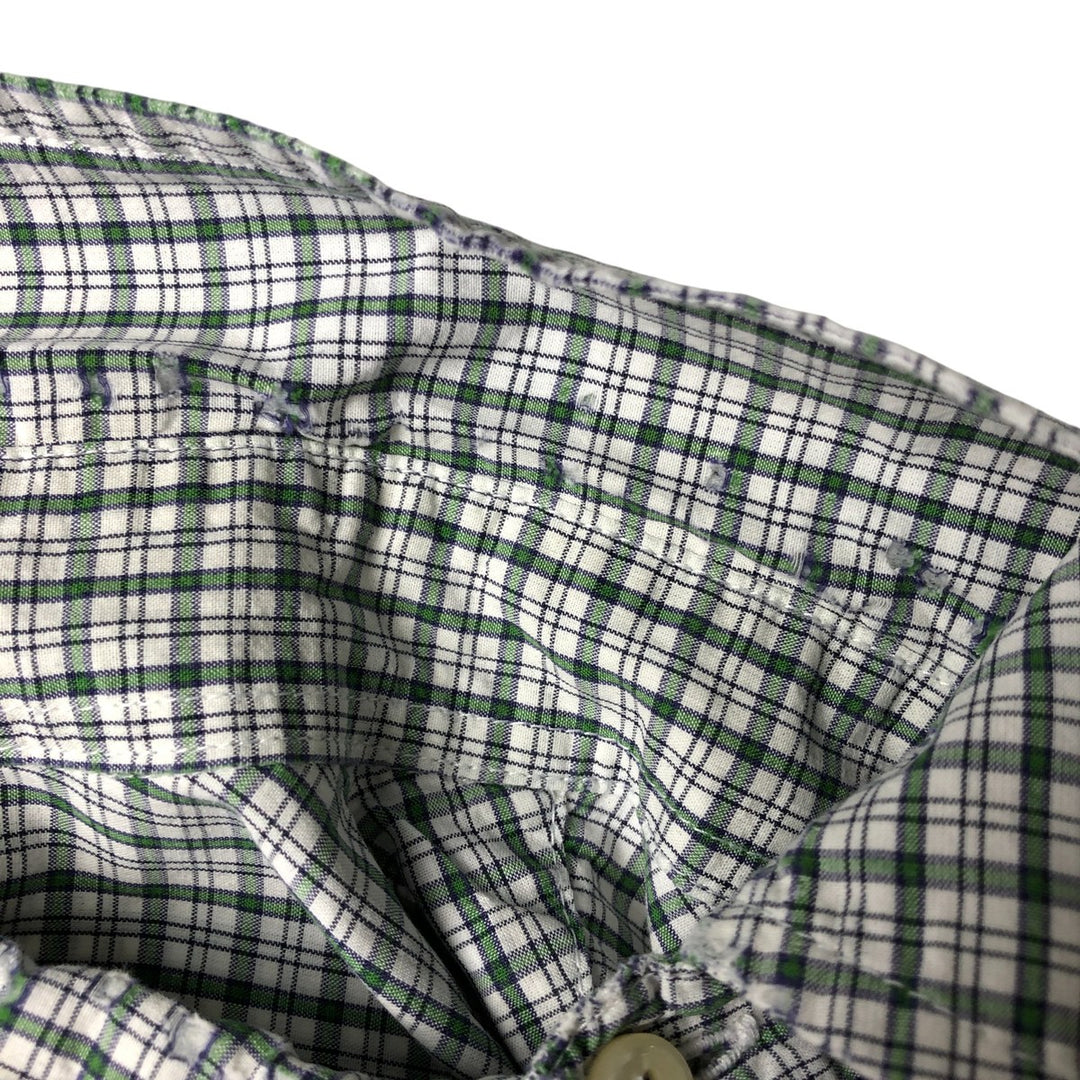Eddie Bauer Long Sleeve Button-Down Check Shirt, Men's Size L cotton white type Vintage Second Hand