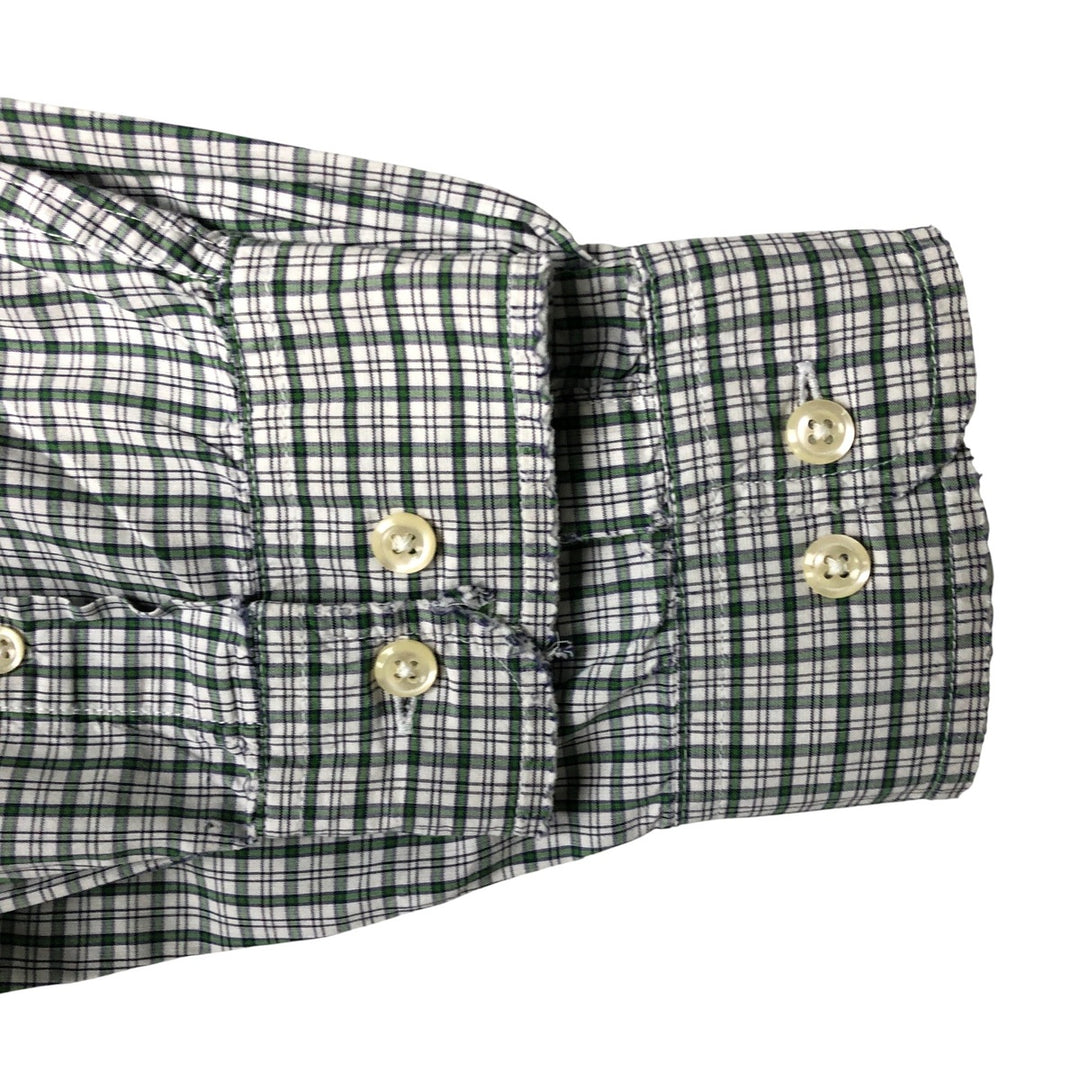 Eddie Bauer Long Sleeve Button-Down Check Shirt, Men's Size L cotton white type Vintage Second Hand
