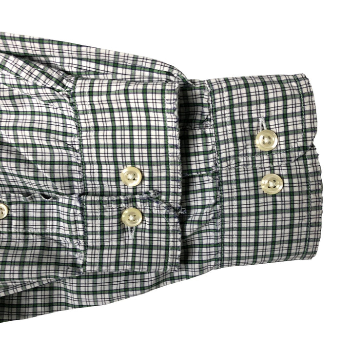 Eddie Bauer Long Sleeve Button-Down Check Shirt, Men's Size L cotton white type Vintage Second Hand