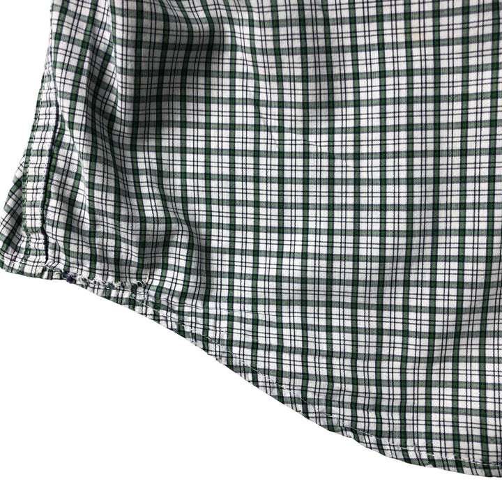 Eddie Bauer Long Sleeve Button-Down Check Shirt, Men's Size L cotton white type Vintage Second Hand