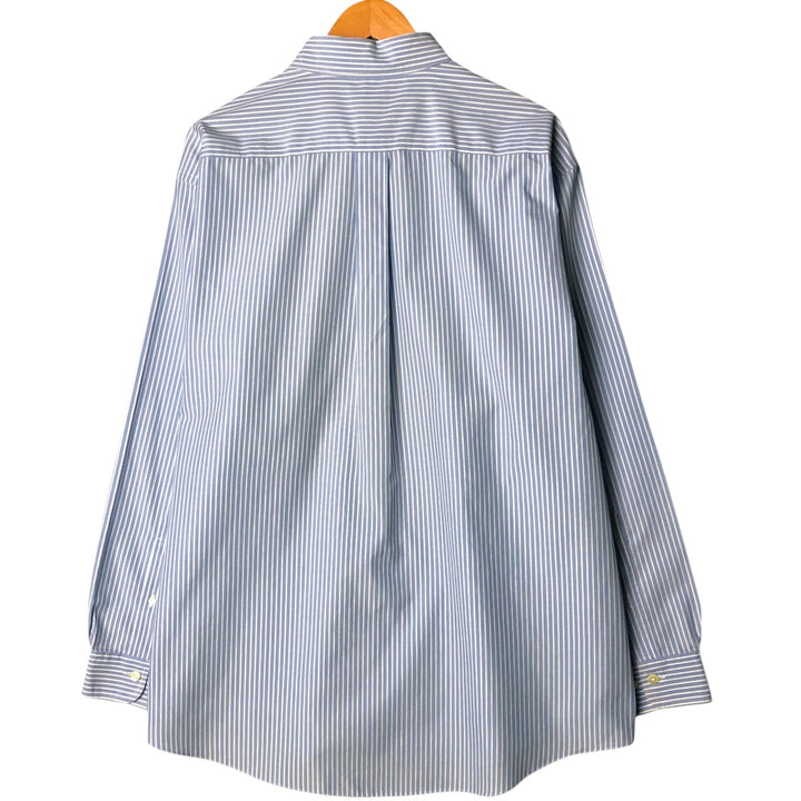 Brooks Brothers 346 Long Sleeve Button-Down Striped Shirt, Men's XL cotton Blue type light blue Vintage Second Hand