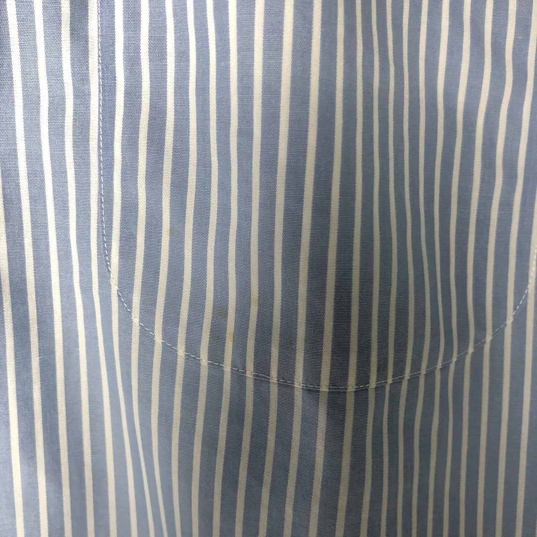 Brooks Brothers 346 Long Sleeve Button-Down Striped Shirt, Men's XL cotton Blue type light blue Vintage Second Hand
