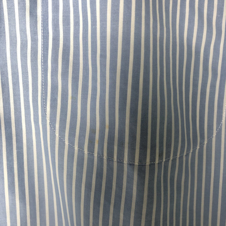 Brooks Brothers 346 Long Sleeve Button-Down Striped Shirt, Men's XL cotton Blue type light blue Vintage Second Hand