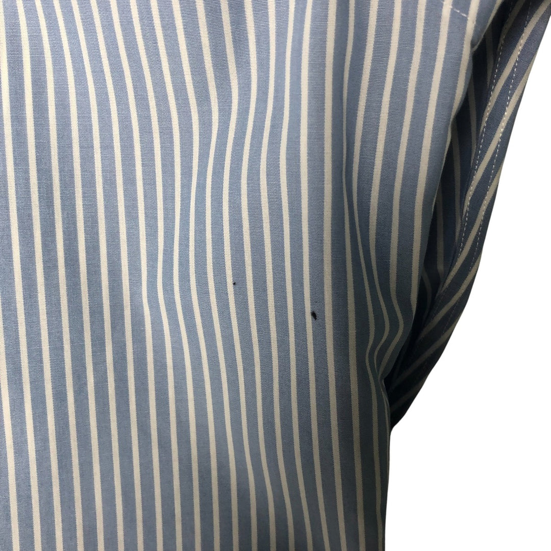 Brooks Brothers 346 Long Sleeve Button-Down Striped Shirt, Men's XL cotton Blue type light blue Vintage Second Hand