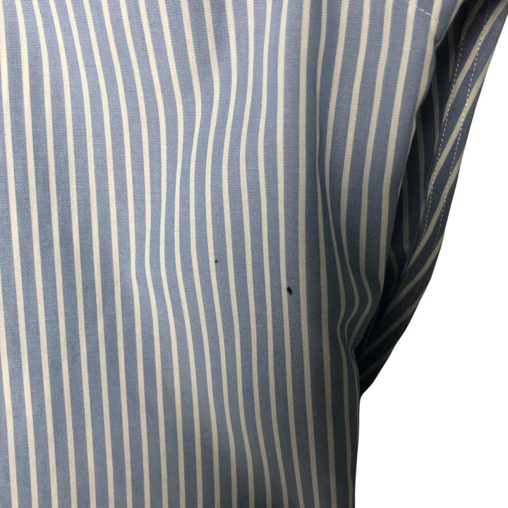 Brooks Brothers 346 Long Sleeve Button-Down Striped Shirt, Men's XL cotton Blue type light blue Vintage Second Hand
