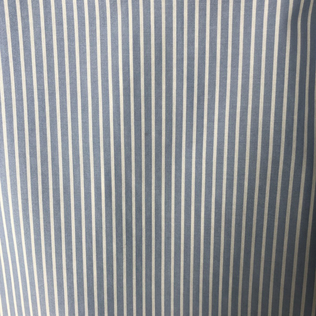 Brooks Brothers 346 Long Sleeve Button-Down Striped Shirt, Men's XL cotton Blue type light blue Vintage Second Hand