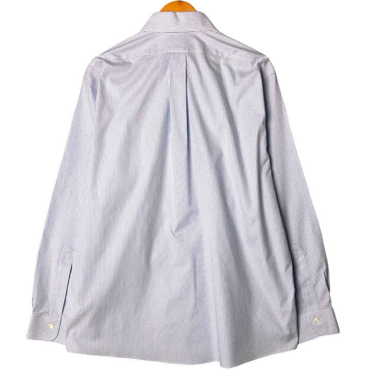 Brooks Brothers Est.1818 Long Sleeve Button-Down Striped Shirt, Men's Size L Supima Cotton Blue type light blue Vintage Second Hand