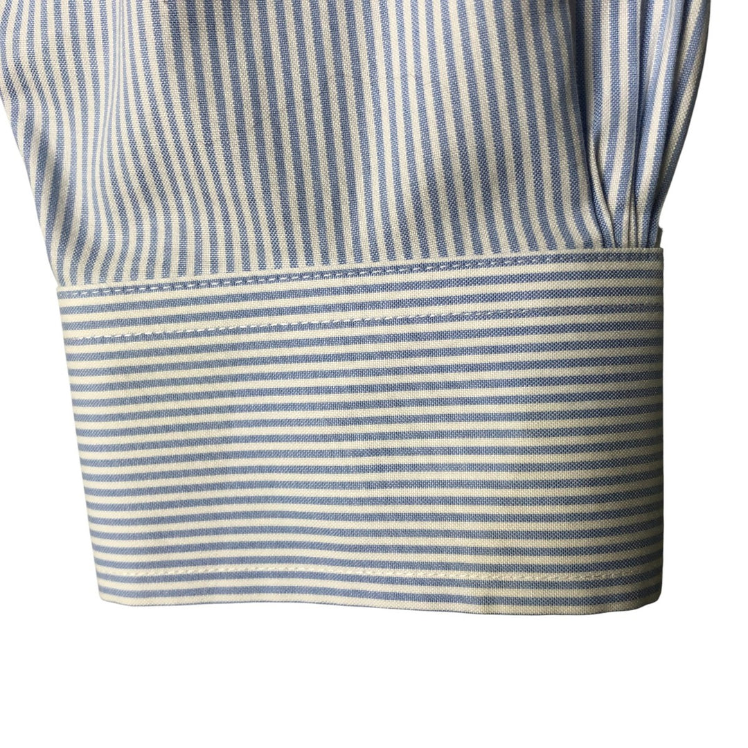 Brooks Brothers Est.1818 Long Sleeve Button-Down Striped Shirt, Men's Size L Supima Cotton Blue type light blue Vintage Second Hand
