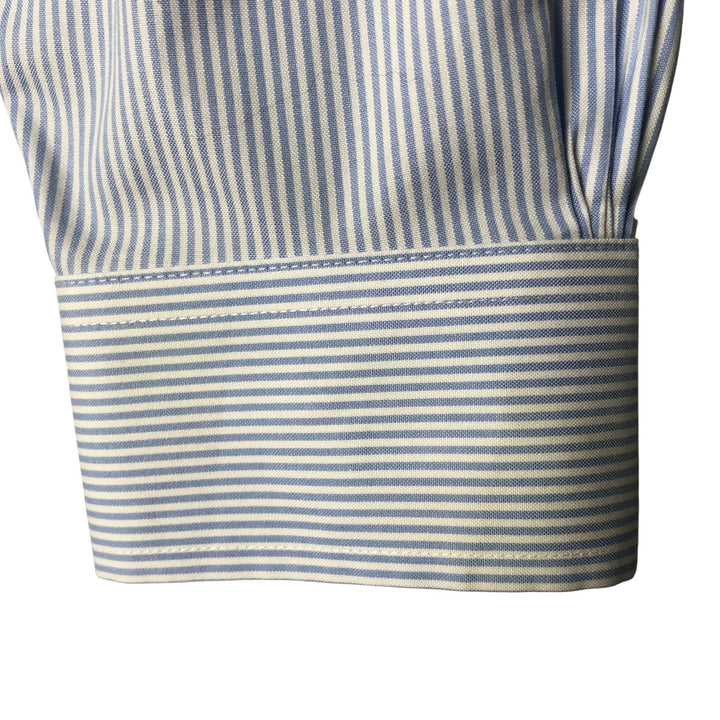 Brooks Brothers Est.1818 Long Sleeve Button-Down Striped Shirt, Men's Size L Supima Cotton Blue type light blue Vintage Second Hand