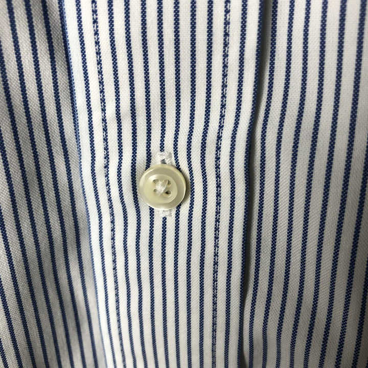 Brooks Brothers 1818 Long Sleeve Cotton Striped Shirt, Men's Size Medium cotton white type Vintage Second Hand