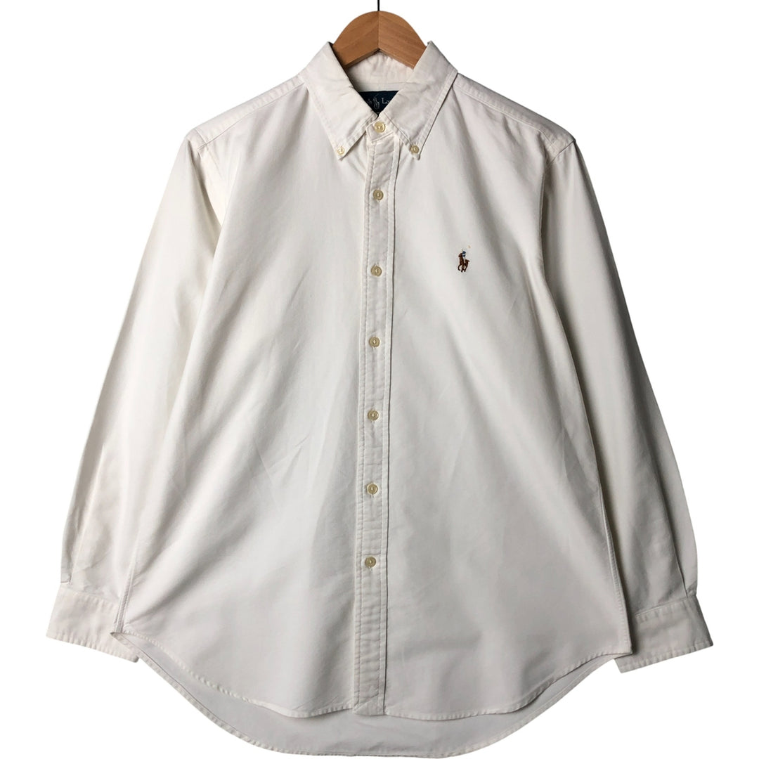 Ralph Lauren Classic Fit long sleeve button down shirt, men's size M cotton white type Vintage Second Hand