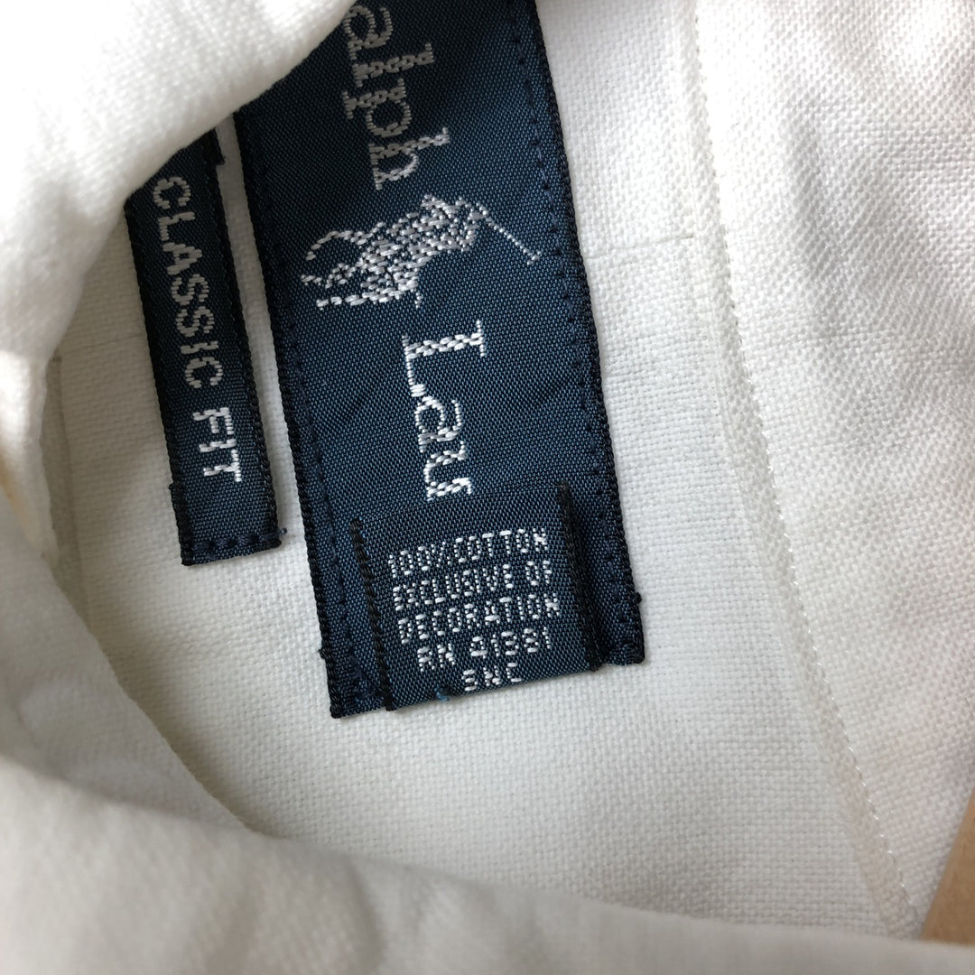 Ralph Lauren Classic Fit long sleeve button down shirt, men's size M cotton white type Vintage Second Hand