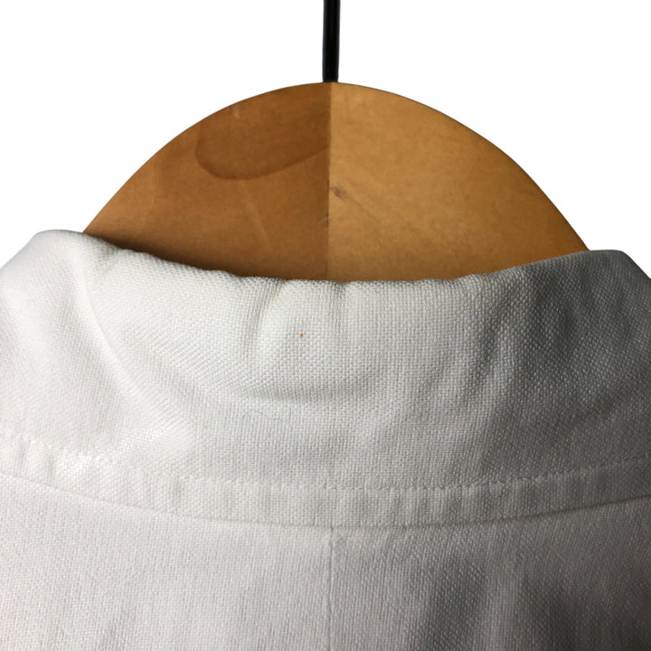 Ralph Lauren YARMOUTH long sleeve button down shirt, men's size M cotton white type Vintage Second Hand