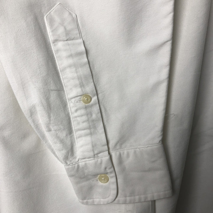 Ralph Lauren YARMOUTH long sleeve button down shirt, men's size M cotton white type Vintage Second Hand