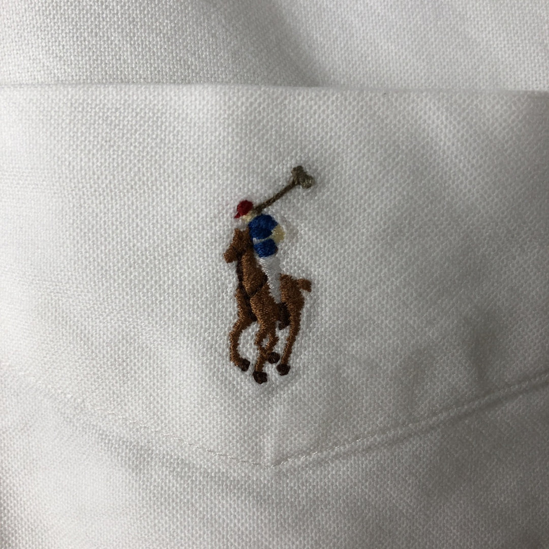 Ralph Lauren Classic Fit Long Sleeve Button Down Shirt, Men's Size L cotton white type Vintage Second Hand
