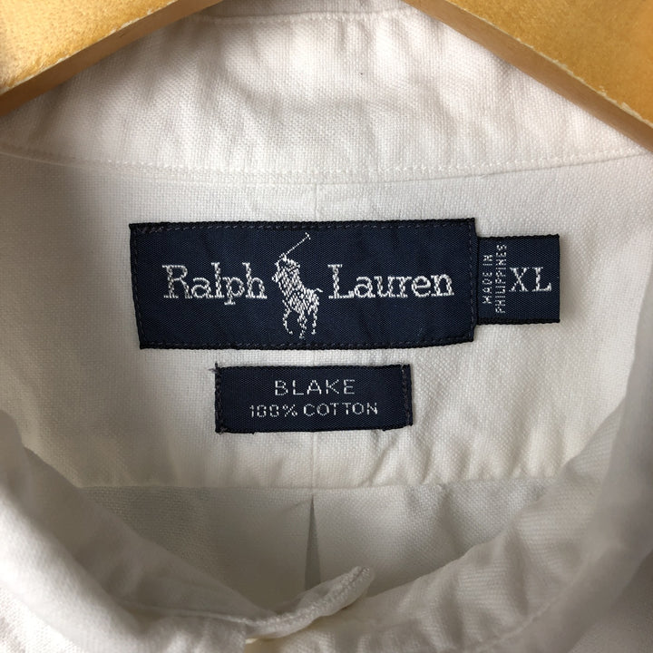 Ralph Lauren BLAKE long sleeve button down shirt, men's XL size cotton white type Vintage Second Hand