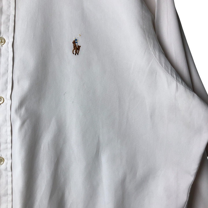 Ralph Lauren Classic Fit Long Sleeve Button Down Shirt, Men's Size L cotton white type Vintage Second Hand