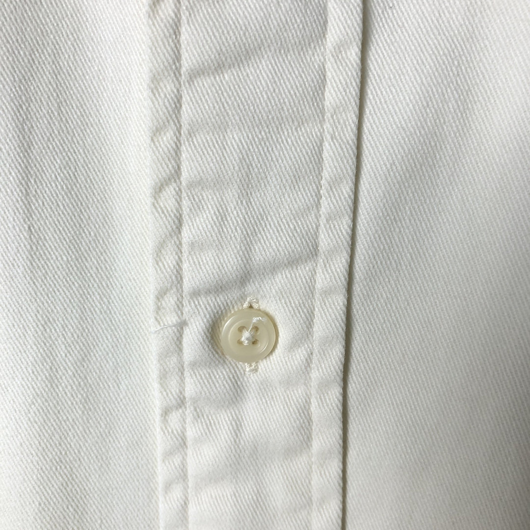 Ralph Lauren BLAKE long sleeve button down shirt, men's XL size cotton ivory Vintage Second Hand