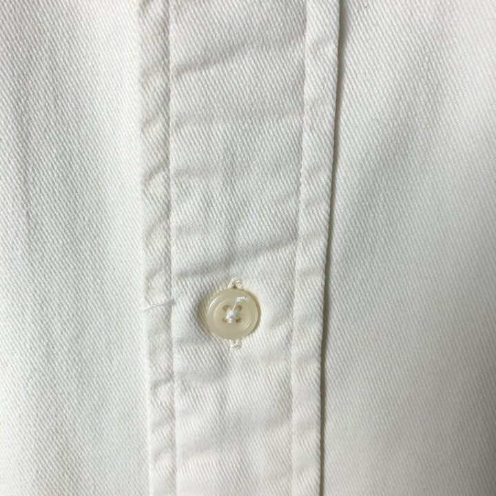Ralph Lauren BLAKE long sleeve button down shirt, men's XL size cotton ivory Vintage Second Hand