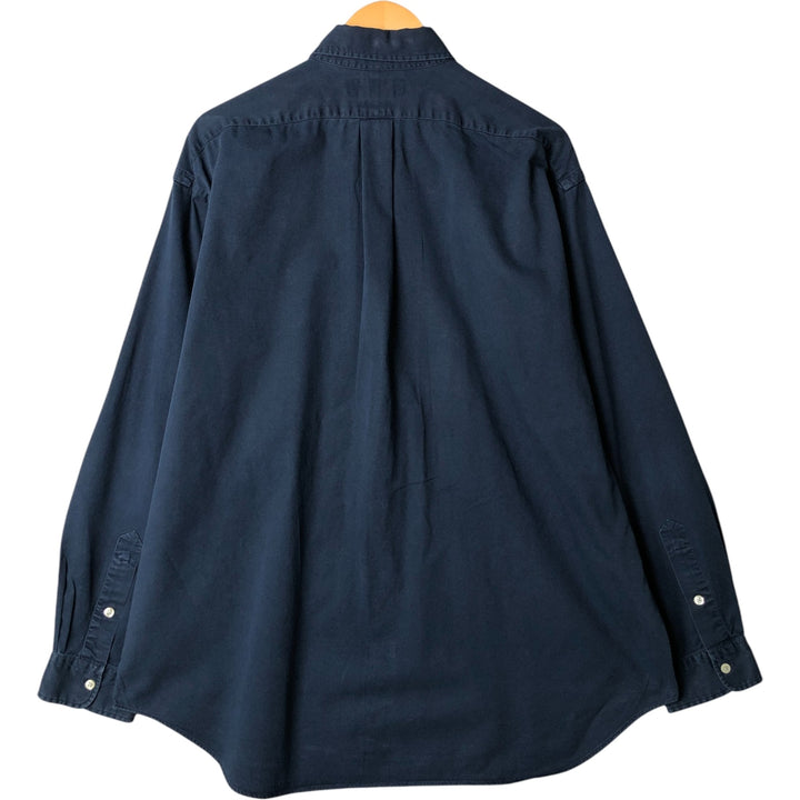 Ralph Lauren BLAIRE long sleeve button down shirt, men's XL size cotton navy blue type Vintage Second Hand