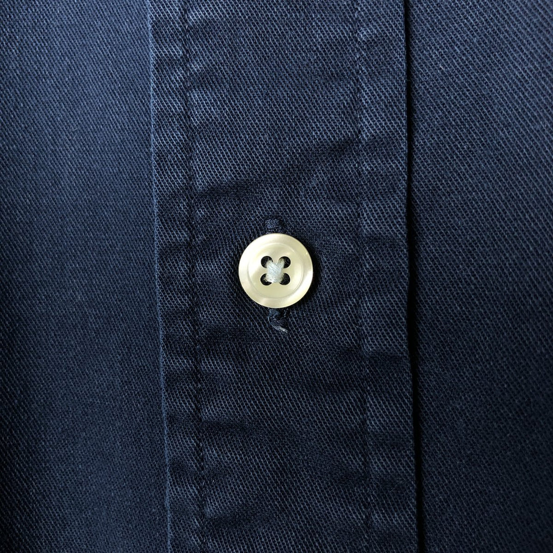 Ralph Lauren BLAIRE long sleeve button down shirt, men's XL size cotton navy blue type Vintage Second Hand