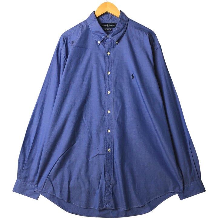 Ralph Lauren Classic Fit Long Sleeve Button Down Shirt Men's XL cotton Blue type light blue Vintage Second Hand