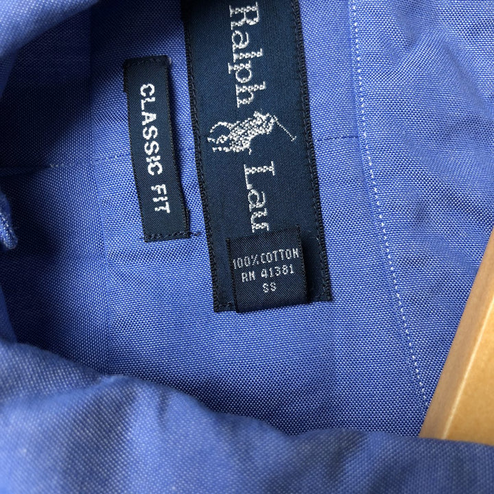 Ralph Lauren Classic Fit Long Sleeve Button Down Shirt Men's XL cotton Blue type light blue Vintage Second Hand