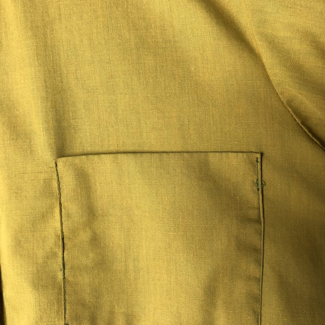 Vintage 1970'S Sears Student short-sleeved polycotton shirt, size S, women's polyester green type yellow green Vintage Second Hand