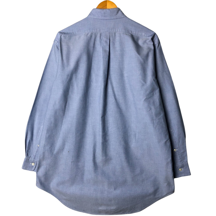 Ralph Lauren YARMOUTH long sleeve button down shirt, men's size M cotton Blue type light blue Vintage Second Hand