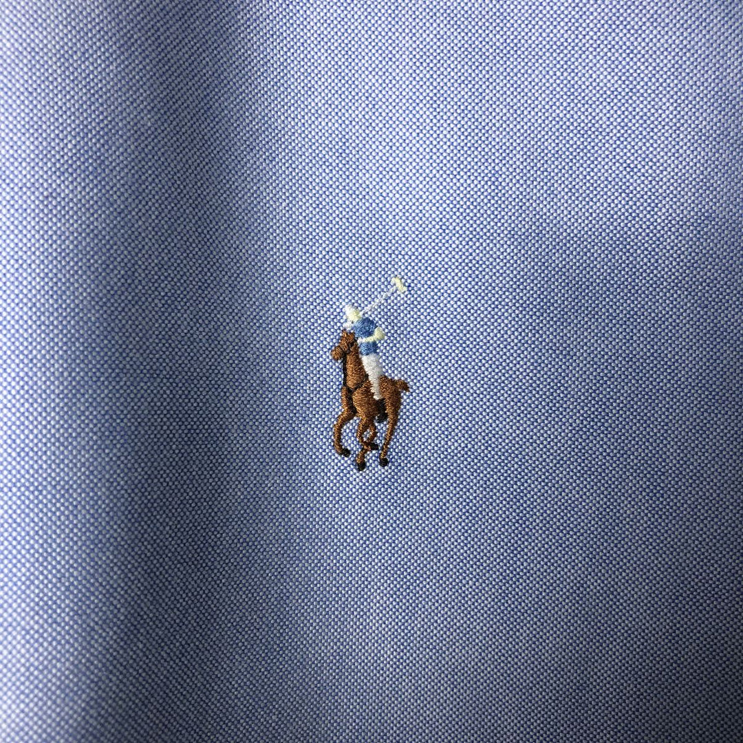 Ralph Lauren YARMOUTH long sleeve button down shirt, men's size M cotton Blue type light blue Vintage Second Hand