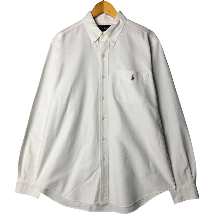 Ralph Lauren Classic Fit Long Sleeve Button Down Shirt, Men's Size L cotton white type Vintage Second Hand