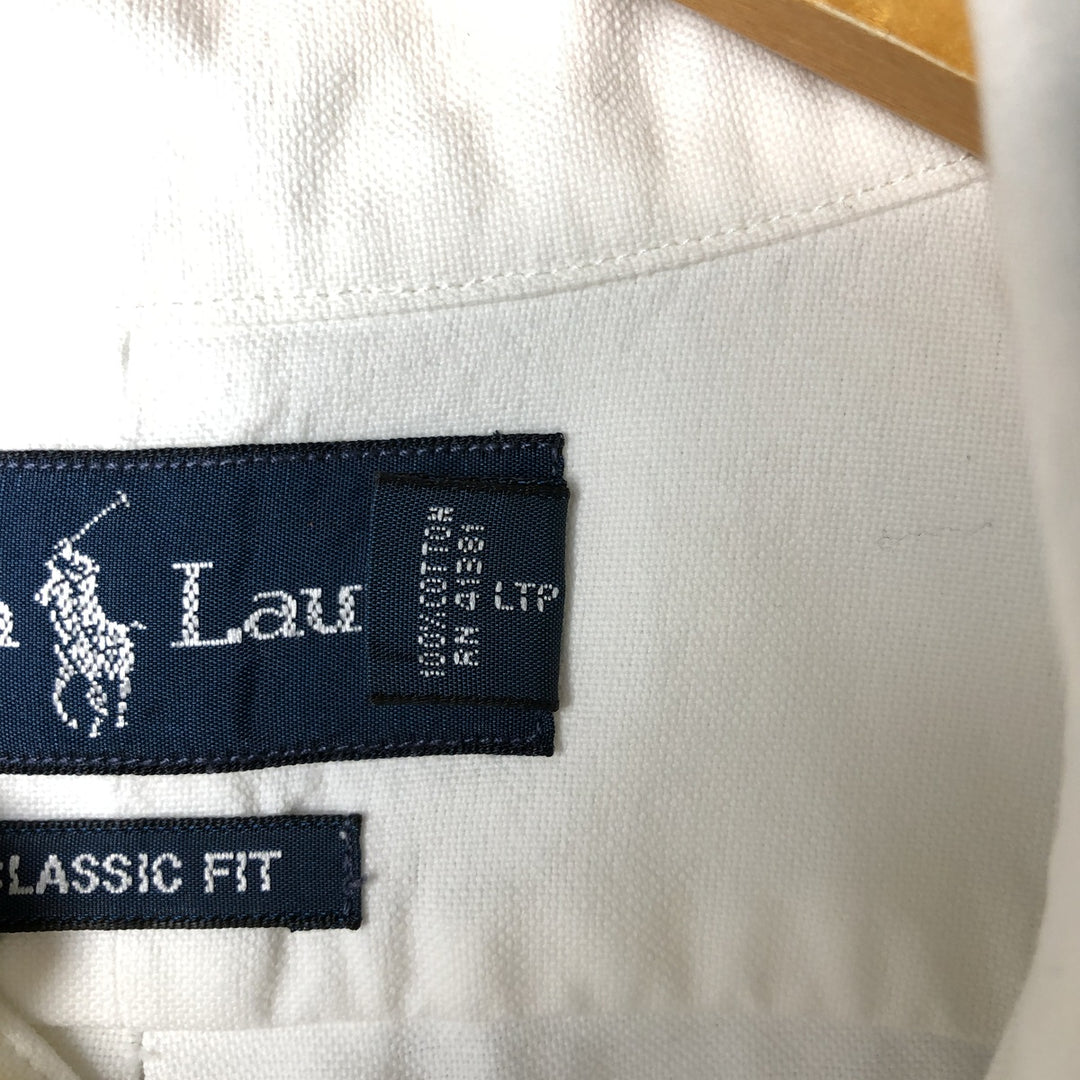 Ralph Lauren Classic Fit Long Sleeve Button Down Shirt, Men's Size L cotton white type Vintage Second Hand
