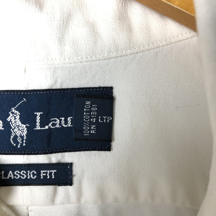 Ralph Lauren Classic Fit Long Sleeve Button Down Shirt, Men's Size L cotton white type Vintage Second Hand