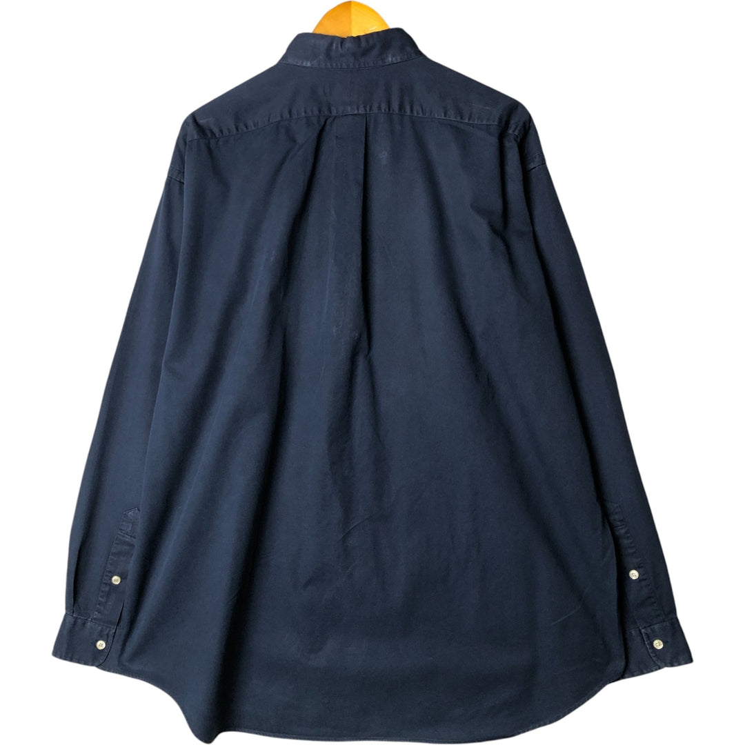 Ralph Lauren BLAIRE long sleeve button down shirt, men's XL size cotton navy blue type Vintage Second Hand