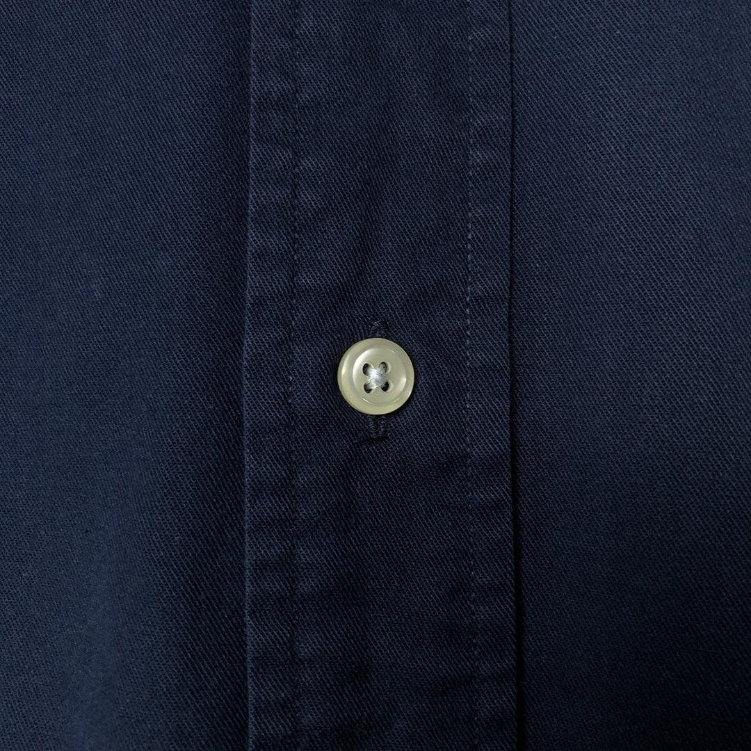 Ralph Lauren BLAIRE long sleeve button down shirt, men's XL size cotton navy blue type Vintage Second Hand