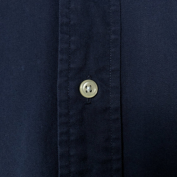 Ralph Lauren BLAIRE long sleeve button down shirt, men's XL size cotton navy blue type Vintage Second Hand