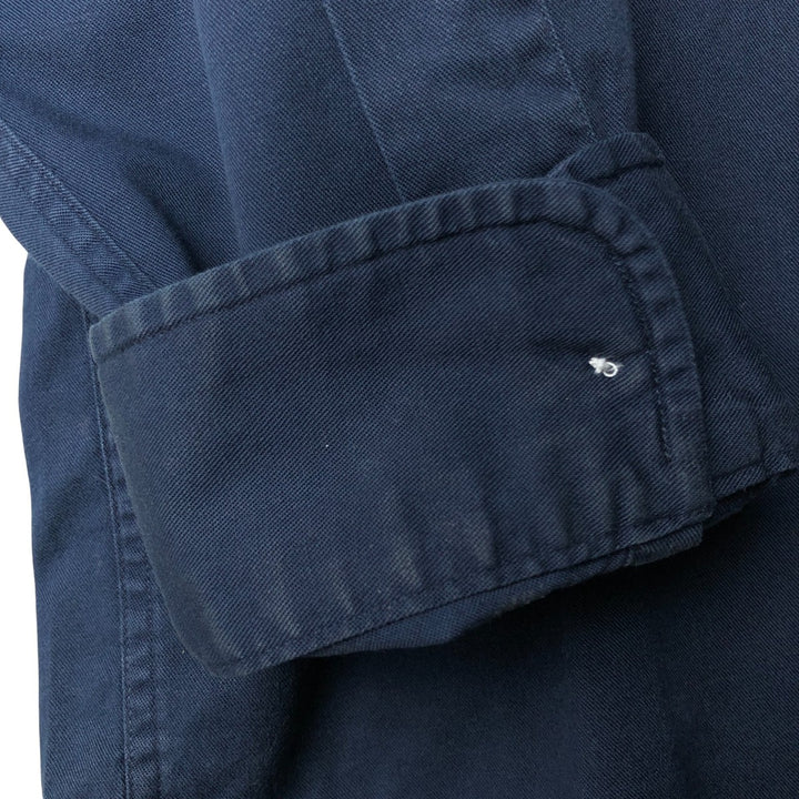 Ralph Lauren BLAIRE long sleeve button down shirt, men's XL size cotton navy blue type Vintage Second Hand