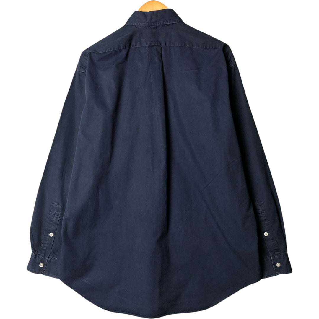 Ralph Lauren BLAKE long sleeve button down shirt, men's size L cotton navy blue type Vintage Second Hand
