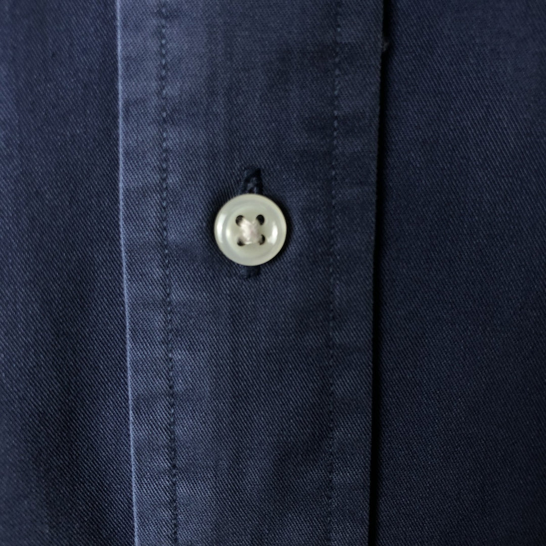 Ralph Lauren BLAKE long sleeve button down shirt, men's size L cotton navy blue type Vintage Second Hand