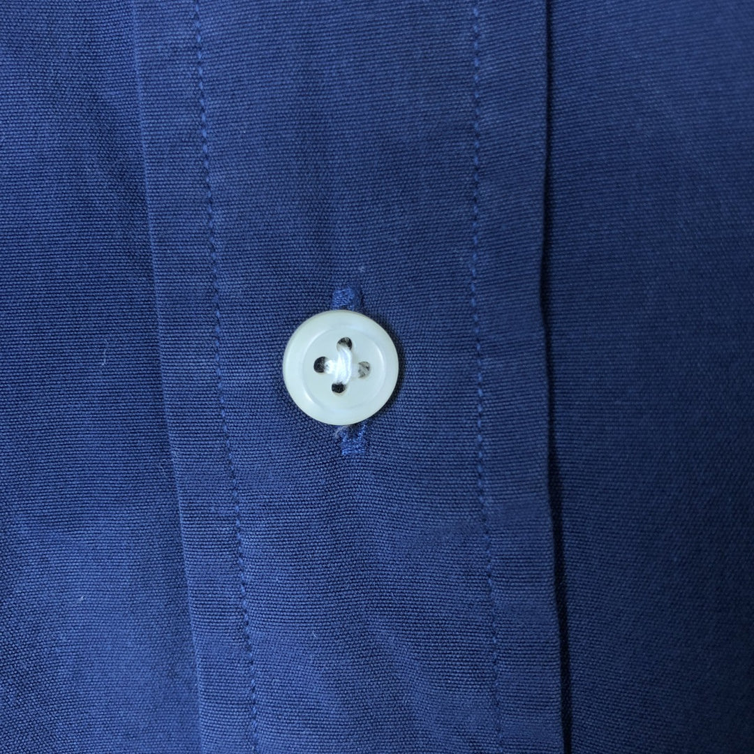 Ralph Lauren Classic Fit Long Sleeve Button Down Shirt Men's XL cotton Navy blue Vintage Second Hand