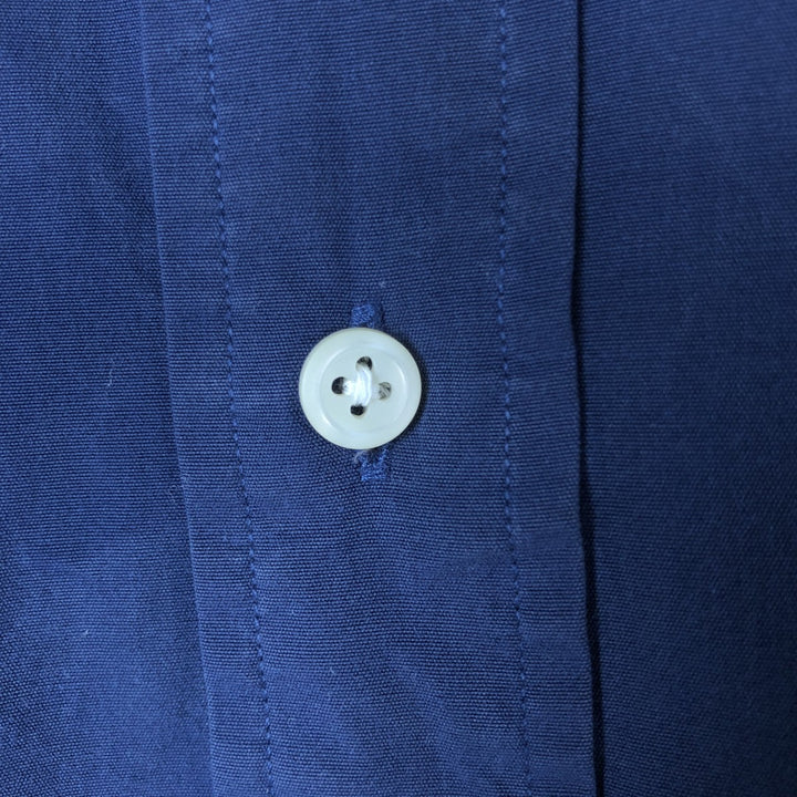 Ralph Lauren Classic Fit Long Sleeve Button Down Shirt Men's XL cotton Navy blue Vintage Second Hand