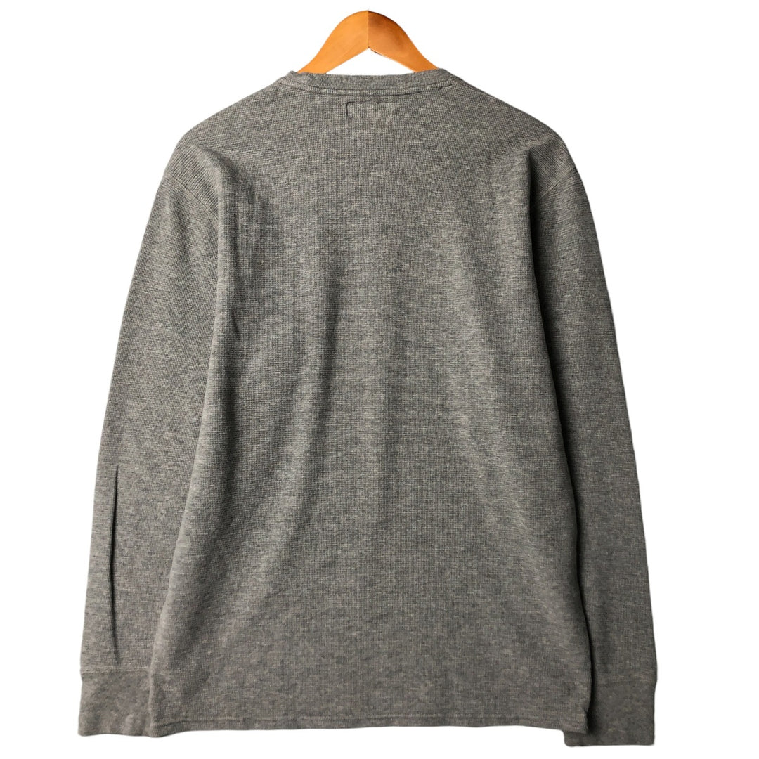 Ralph Lauren POLO RALPH LAUREN Thermal Long T-shirt Waffle Men's XL cotton gray type Vintage Second Hand