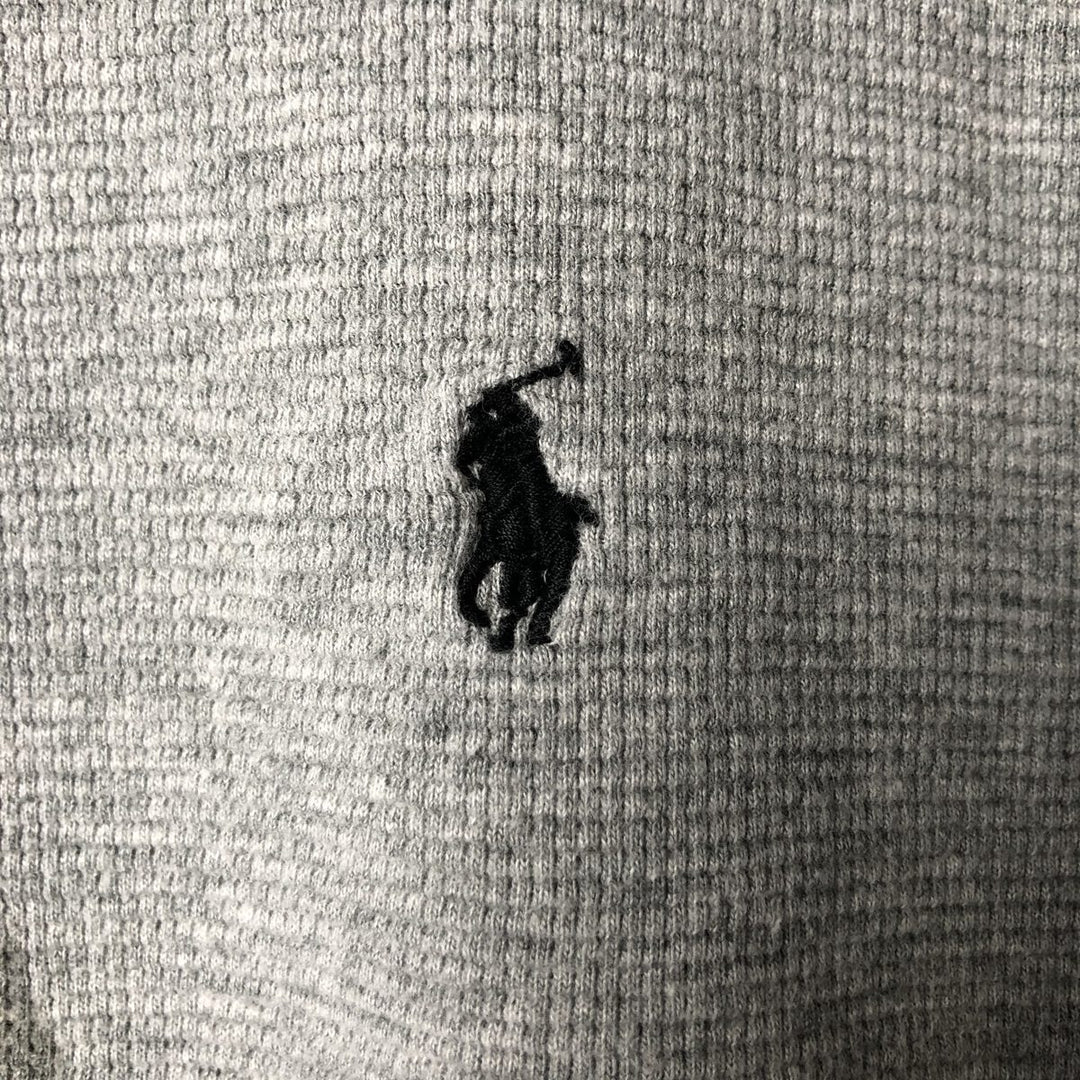 Ralph Lauren POLO RALPH LAUREN Thermal Long T-shirt Waffle Men's XL cotton gray type Vintage Second Hand