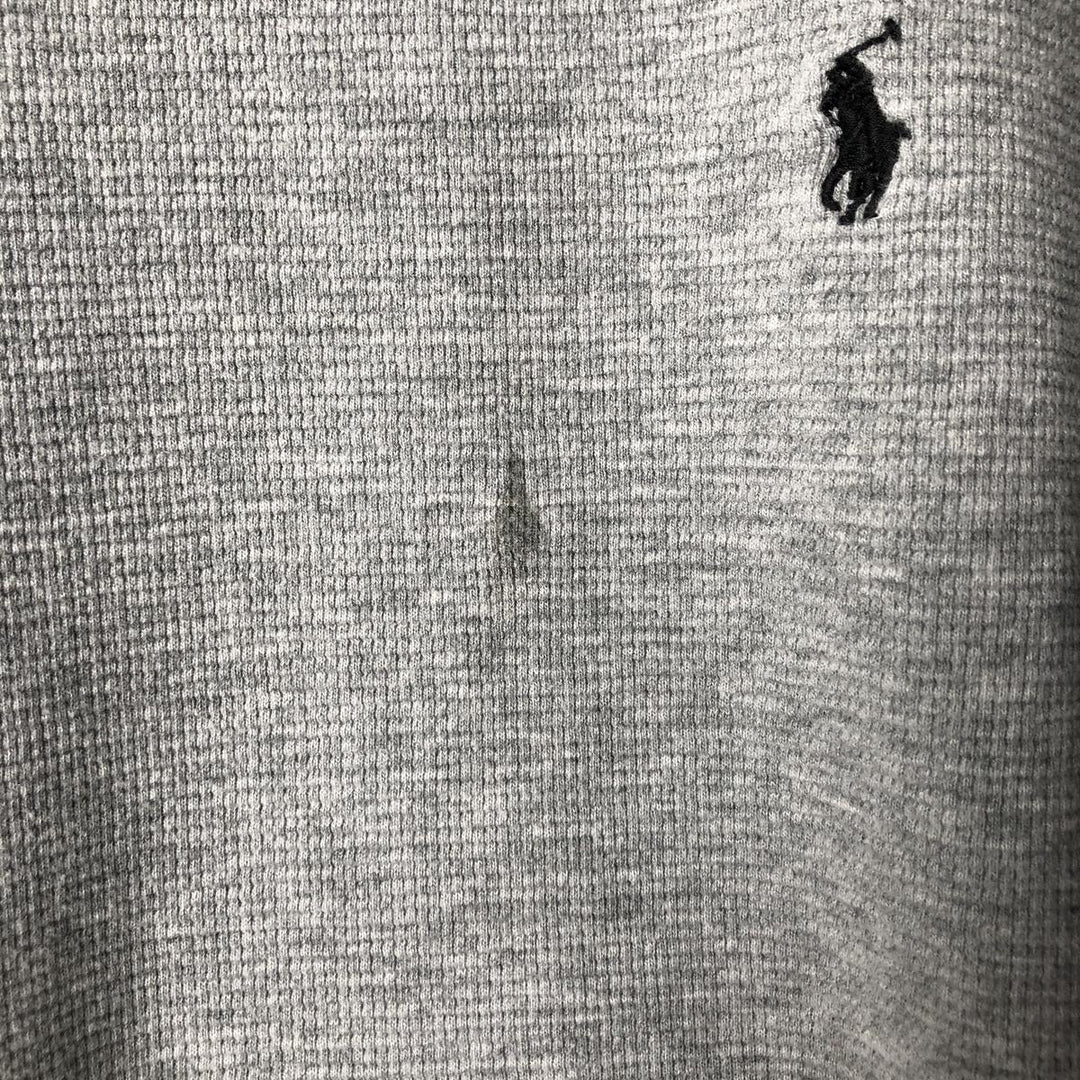 Ralph Lauren POLO RALPH LAUREN Thermal Long T-shirt Waffle Men's XL cotton gray type Vintage Second Hand