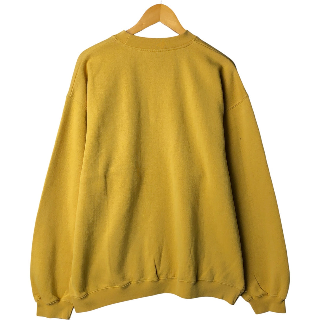 2000'S Reebok logo sweatshirt, men's size XL cotton yellow type Vintage Second Hand