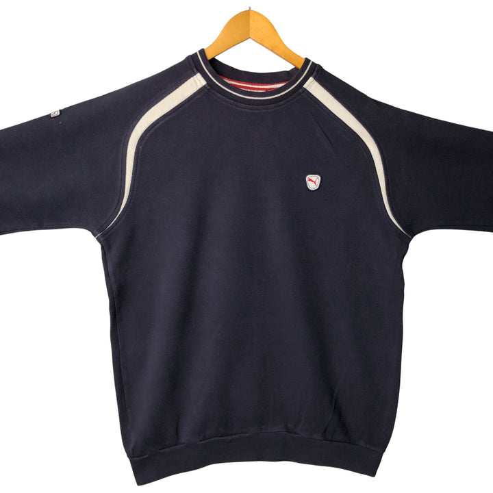PUMA logo sweatshirt, men's size L unclear navy blue type Vintage Second Hand